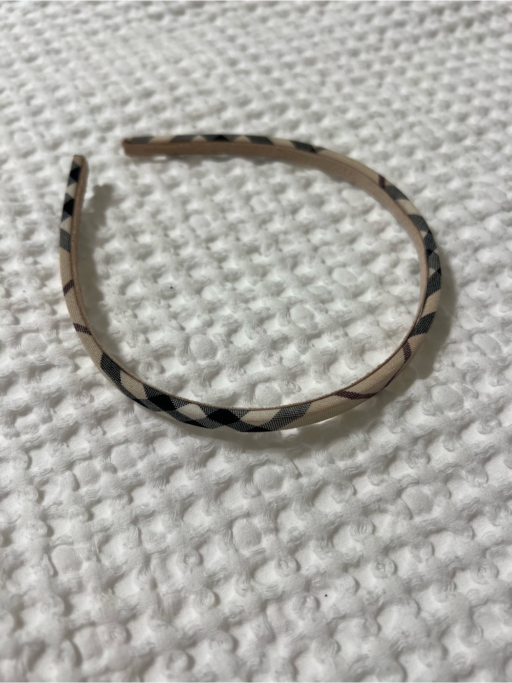 Classic Plaid Beige Headband - Women Accessories